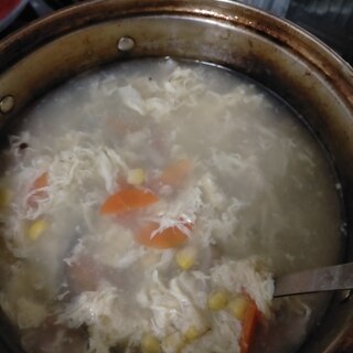 卵たっぷり　野菜中華スープ